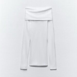 Zara White - off the shoulder supima cotton top